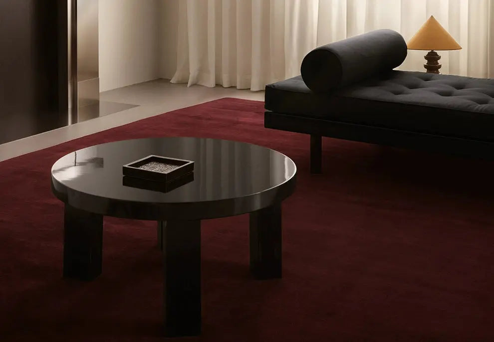 Florian Retro Solid Color Carpet – Handmade Minimalist Design