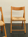 Vintage 1980s French Beech Wood Folding Chair with Rope Weave