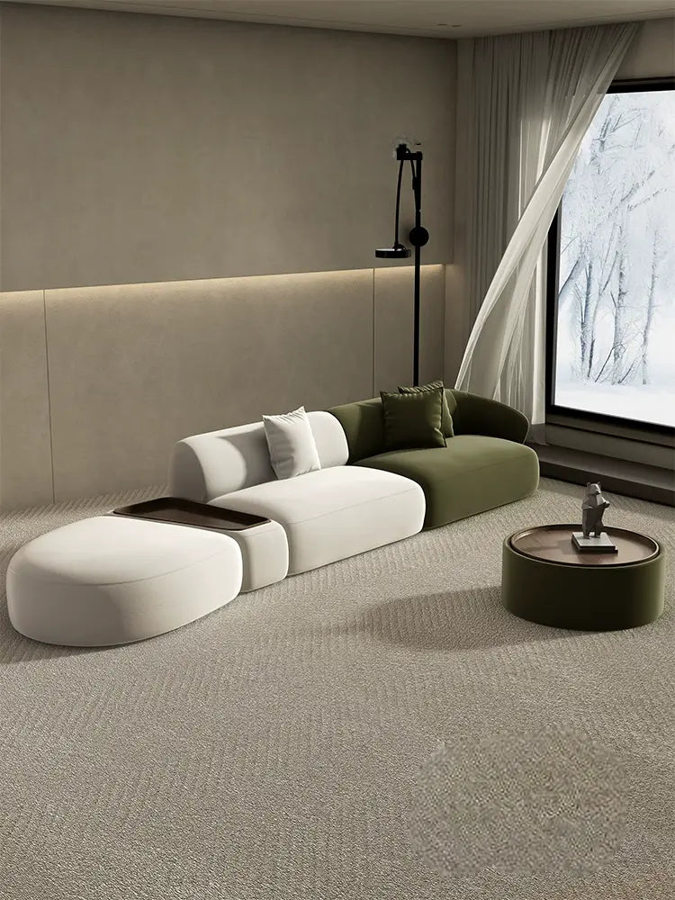 Abigail Modern Curved Sofa Coffee Table Combination