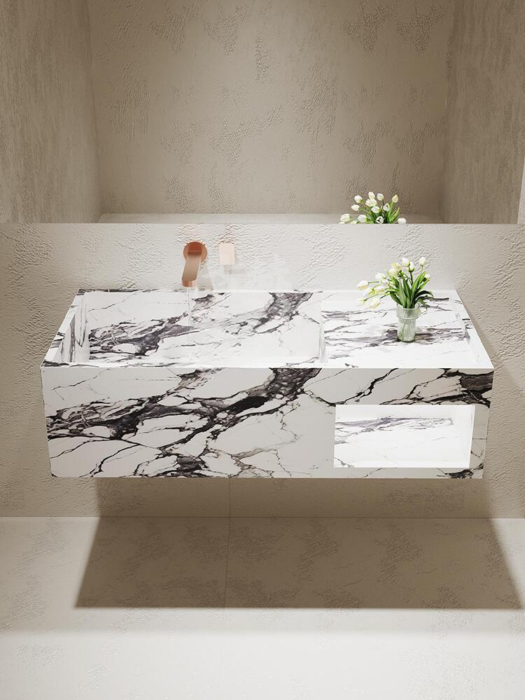 Otis Ice Silk Blue Jade Wall-Mounted Basin