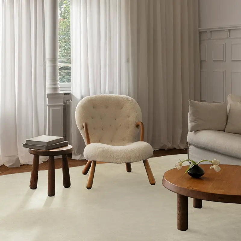 Seraphina Hand-Woven Beige Carpet – Luxurious Retro Design