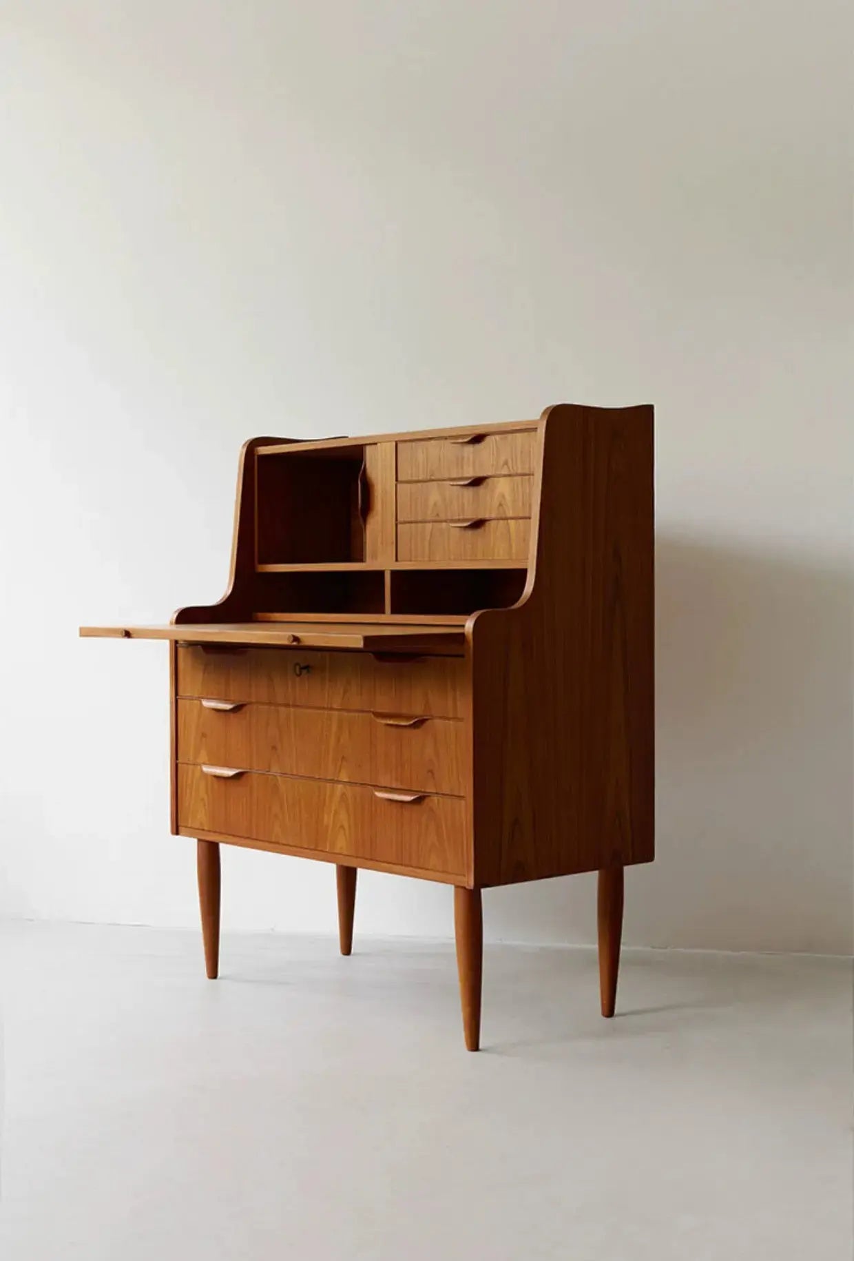 Severine Cherry Wood Study Cabinet with Storage