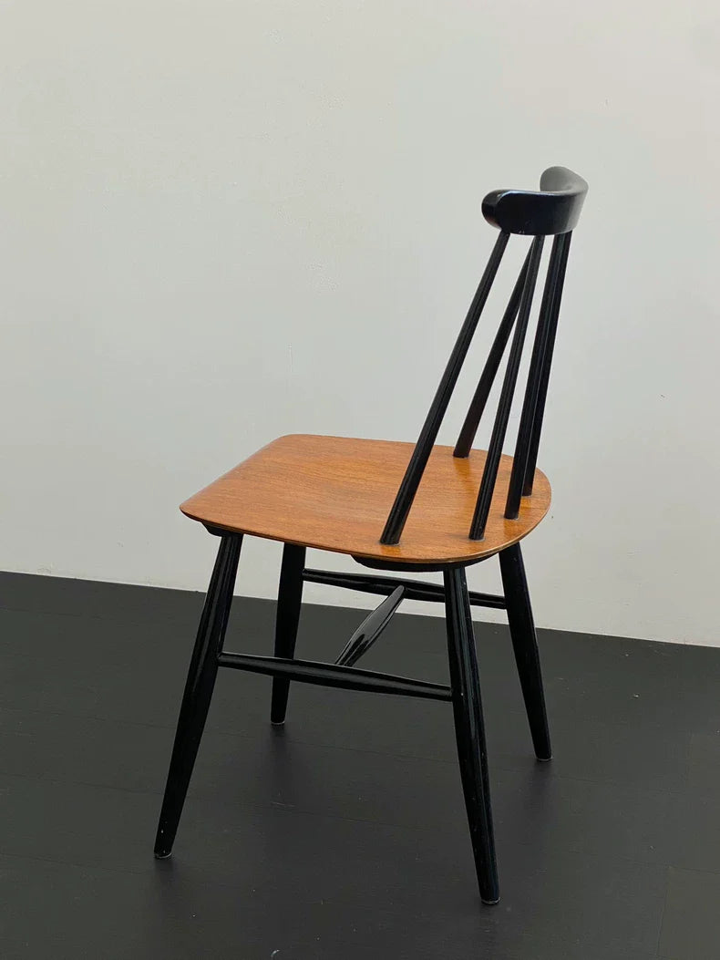 Classic Ilmari Tapiovaara Finnish Mid-Century Modern Wooden Dining Chair