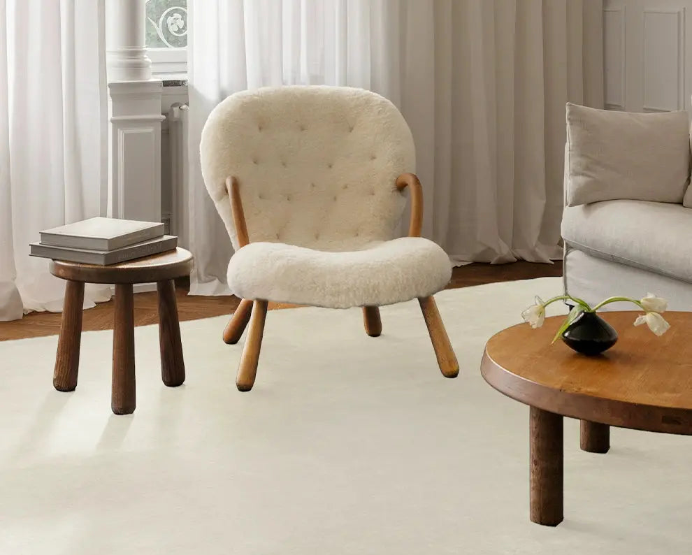 Seraphina Hand-Woven Beige Carpet – Luxurious Retro Design