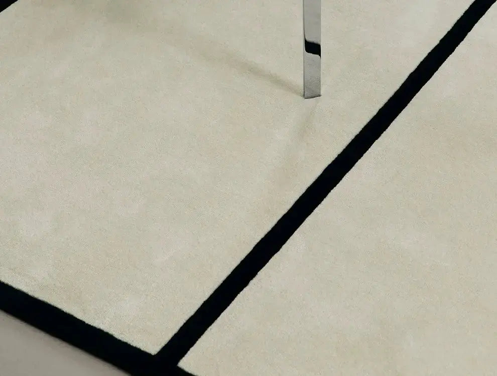 Leandre Handmade Plaid Carpet – Retro Light Luxury Design
