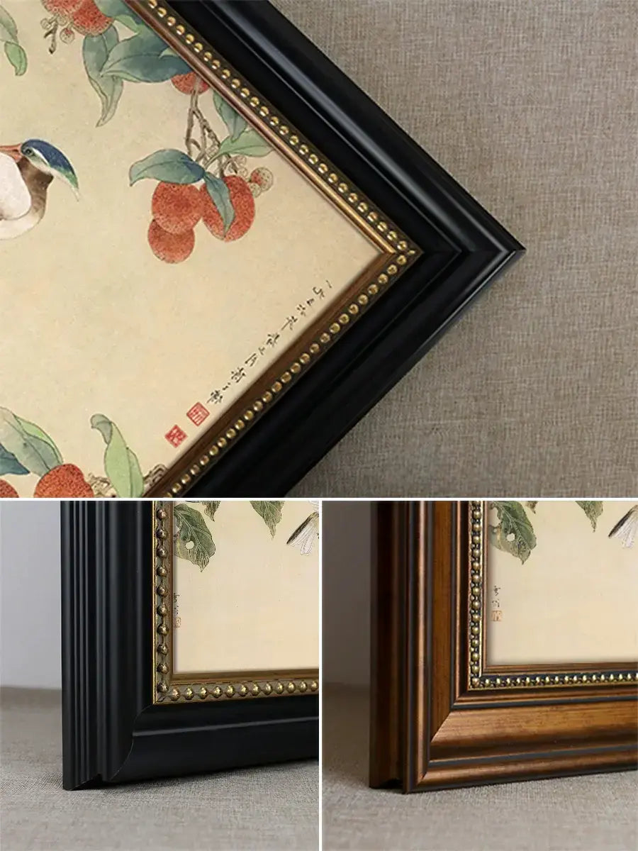 Patrice French flower and bird hanging painting
