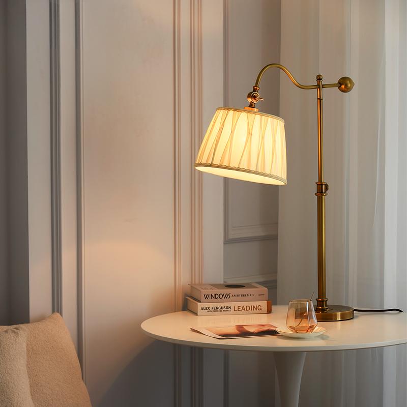 Cynthia Antique Copper Adjustable Table Lamp