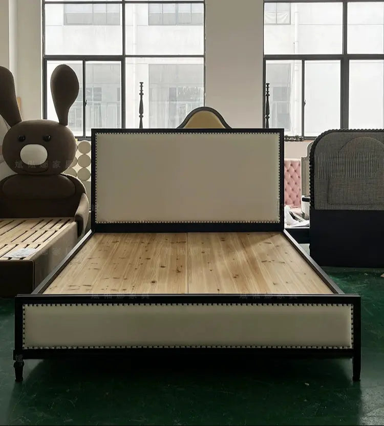 Severin Custom Solid Wood Upholstered Wedding Bed