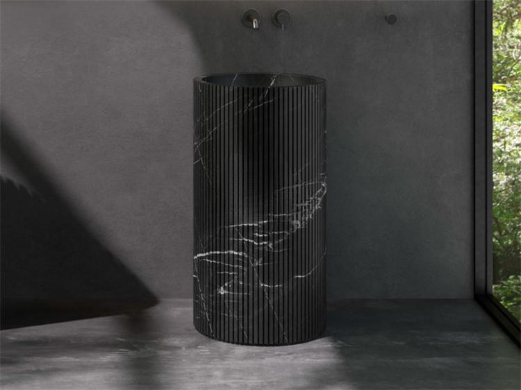 Paul Baigen Marble Pedestal Basin