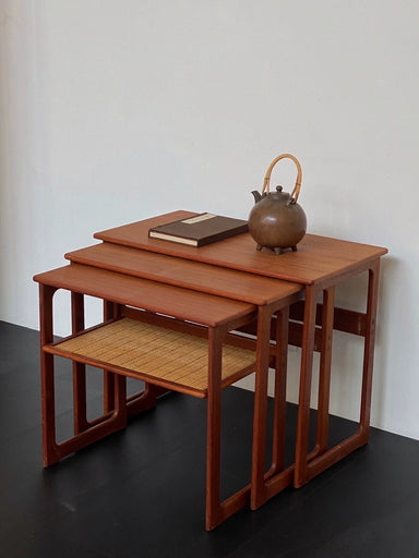 Authentic 1960s Danish Teak Nesting Coffee Tables Set by Andersen Wikkelsø