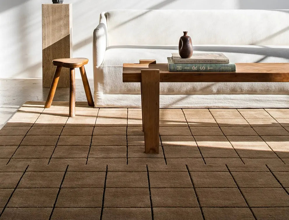 Silvain Handmade Retro Lattice Carpet – High-End Nordic Design