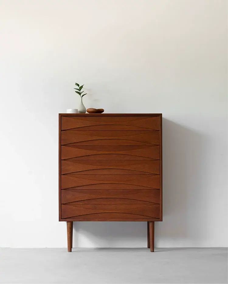Eryk Retro Solid Wood Seven-Drawer Cabinet