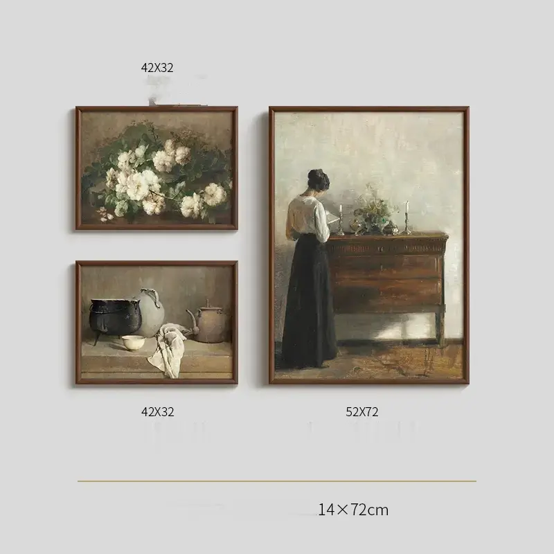 Amélie "Reading Woman and Still Life Flowers" high-end French paintings