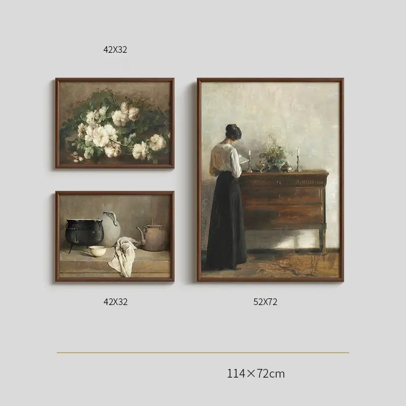 Aurélie "Reading Woman and Still Life Flowers" high-end French paintings