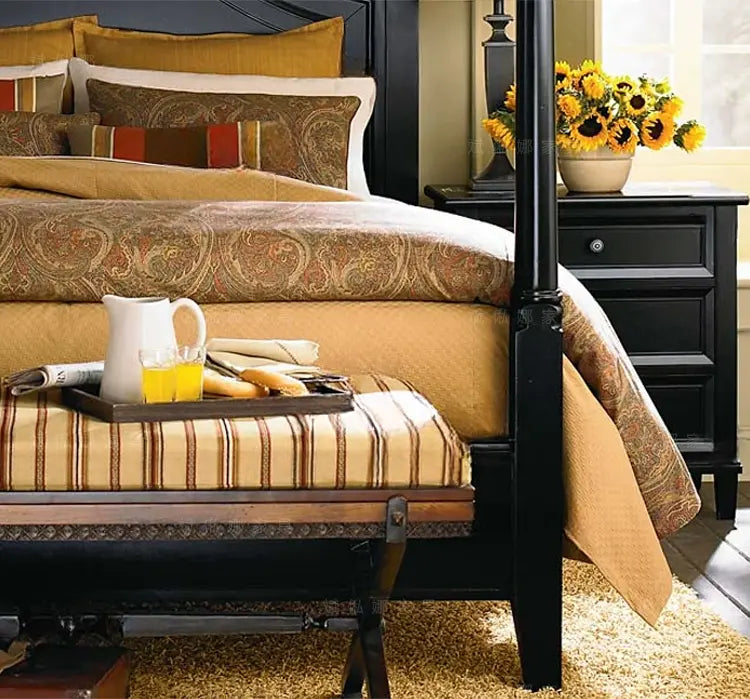 Jeanette Elegant Solid Wood Wedding Bed