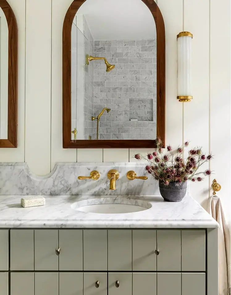 Mediterranean style retro bathroom cabinet