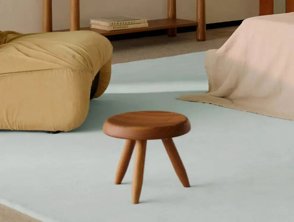 Retro French light luxury powder blue pure color carpet living room second-hand homestay full-cover bedroom bedside minimalist beige handmade