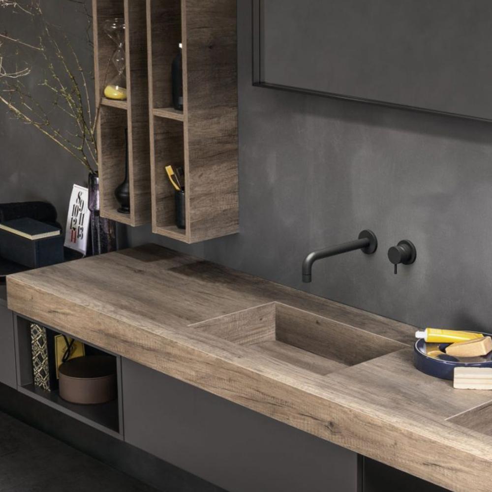 Nicholas Medieval Oak Elm Double Basin