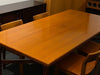 Vintage 1960s Italian Solid Wood Dining Table with Structural Legs, Mid-Century Modern Design
