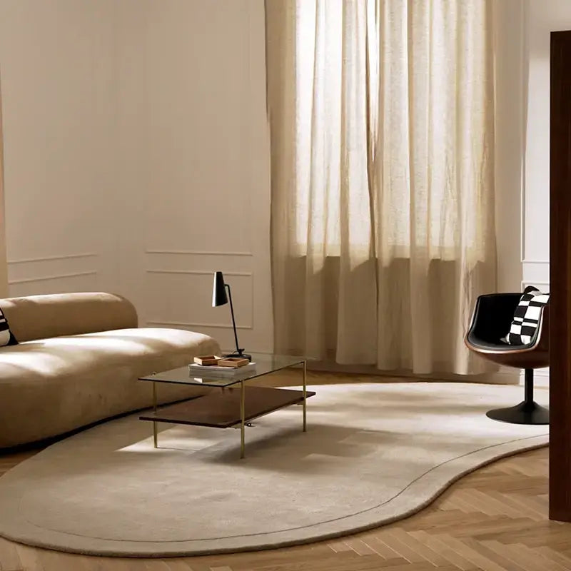 Philomène Special-Shaped High-End Carpet – Elegant Solid Color Design