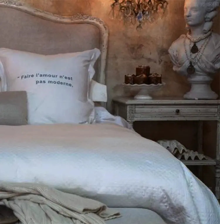 Fiore Simple Carved Princess Double Bed