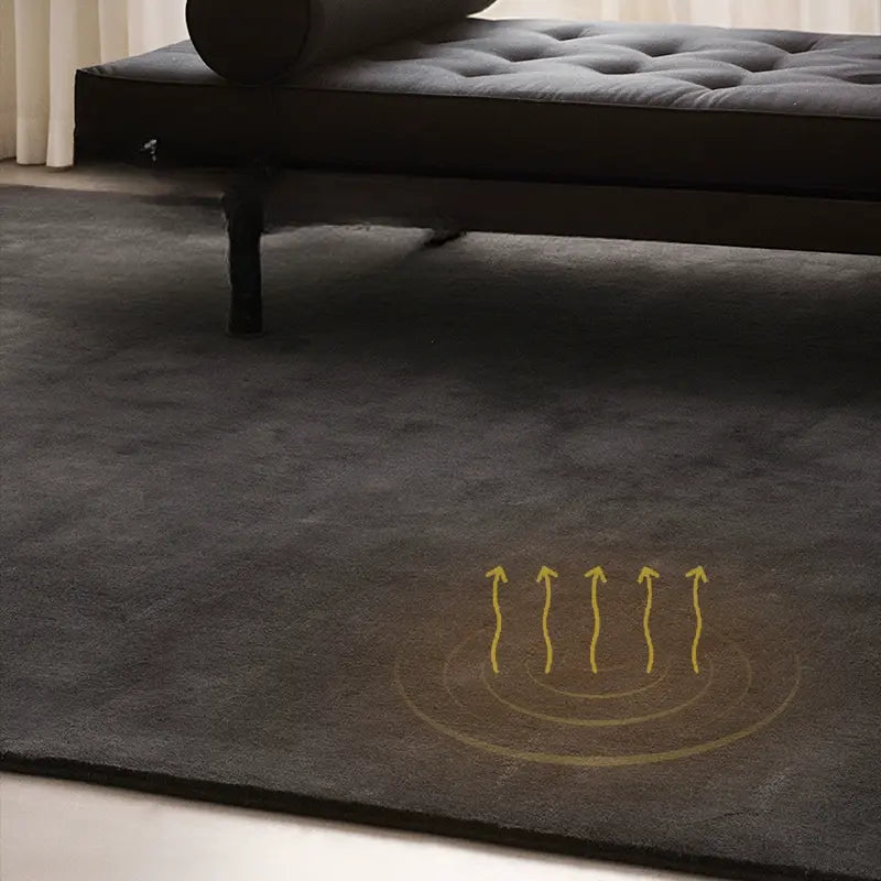 Faéline Handmade Retro Solid Color Carpet Mat – Minimalist Luxury Design