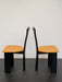 Vintage Pierre Cardin Dining Chair - Sculptural Black Walnut, Khaki Leather