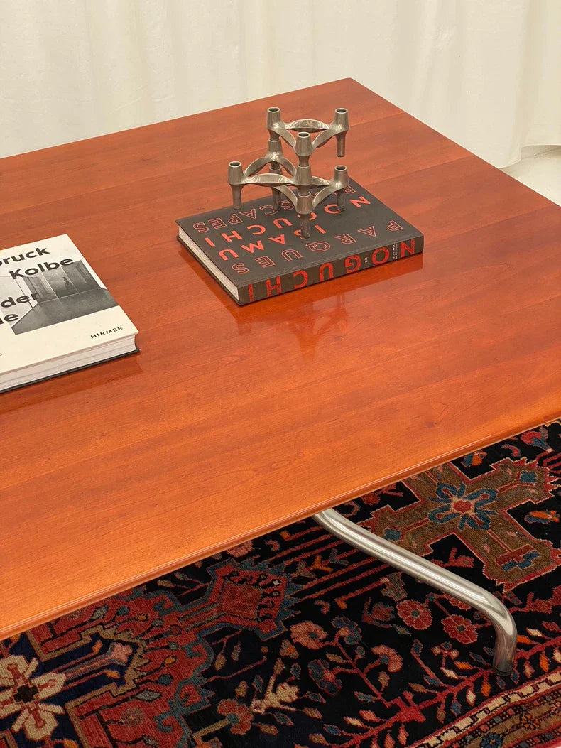 Vintage 1970s Italian Shine Rosewood Dining Table by Vico Magistretti De Padova