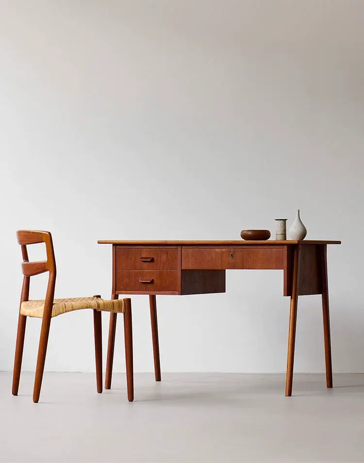 Mallory All-Wood Nordic Style Office Desk