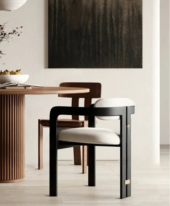 Océane Striped Dining Table and Chair Combo