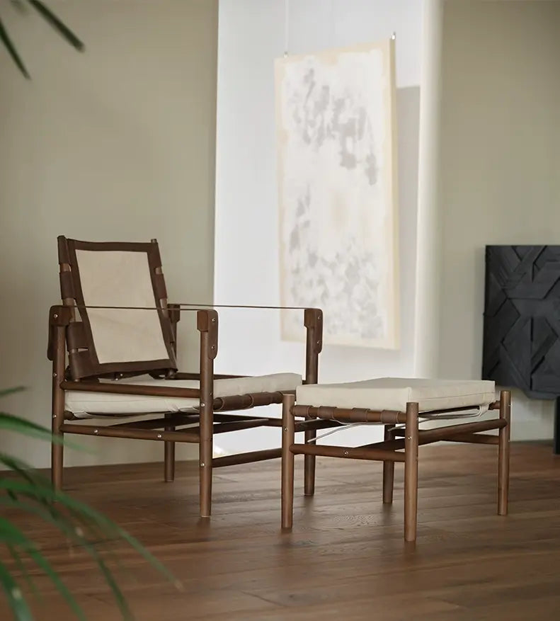 Nicolo Retro Teak Ghost Leisure Chair