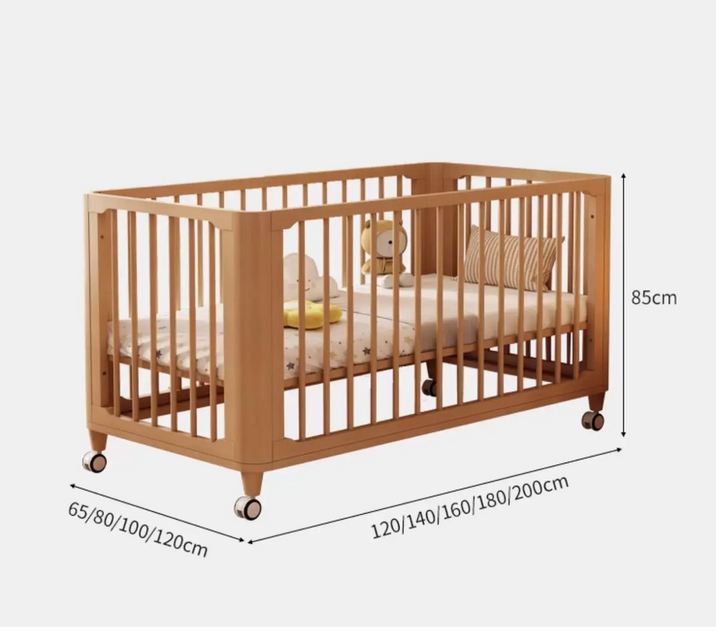 Alma Movable Wood Crib for Newborns