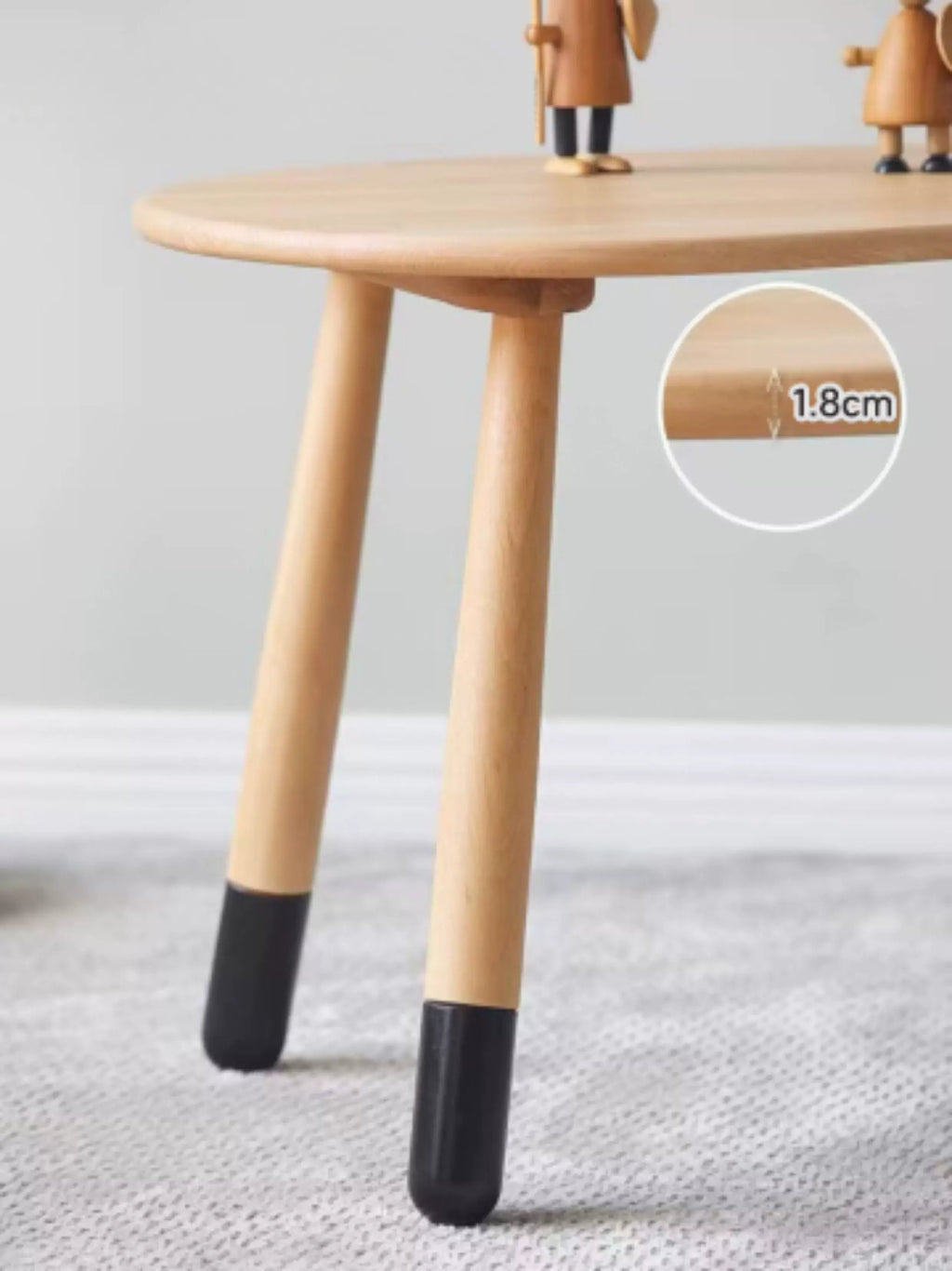 Arsène Peanut-Shaped Solid Wood Kids Table