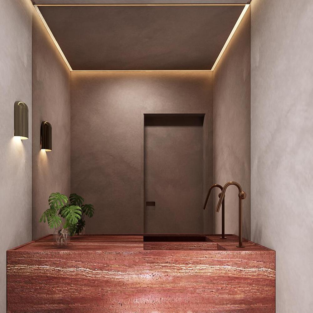 Blair Red Travertine Luxury Sink