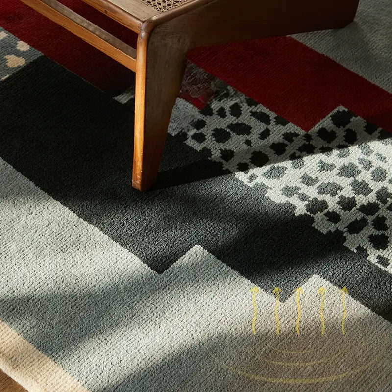 Basilien Handmade Irregular Shaped Carpet – Stylish Retro Design
