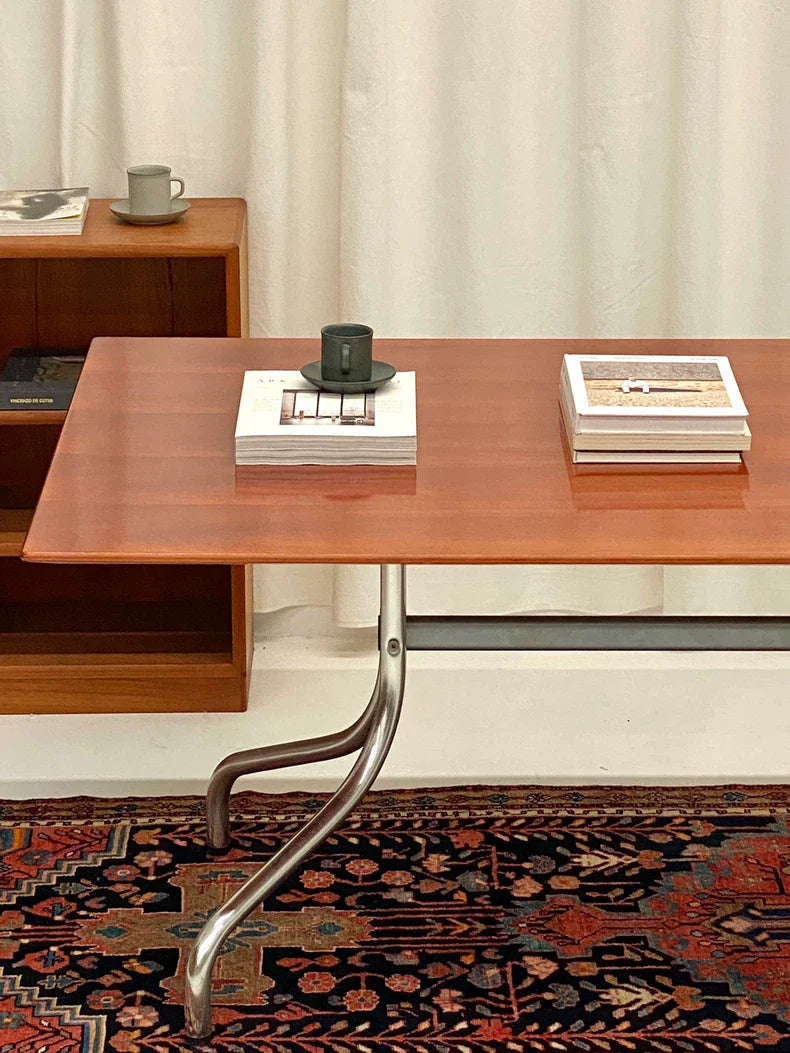 Vintage 1970s Italian Shine Rosewood Dining Table by Vico Magistretti De Padova