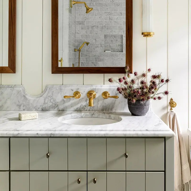 Mediterranean style retro bathroom cabinet