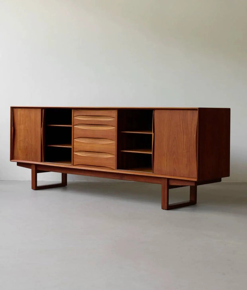 Algernon Retro Modern Teak Tableware Storage Cabinet