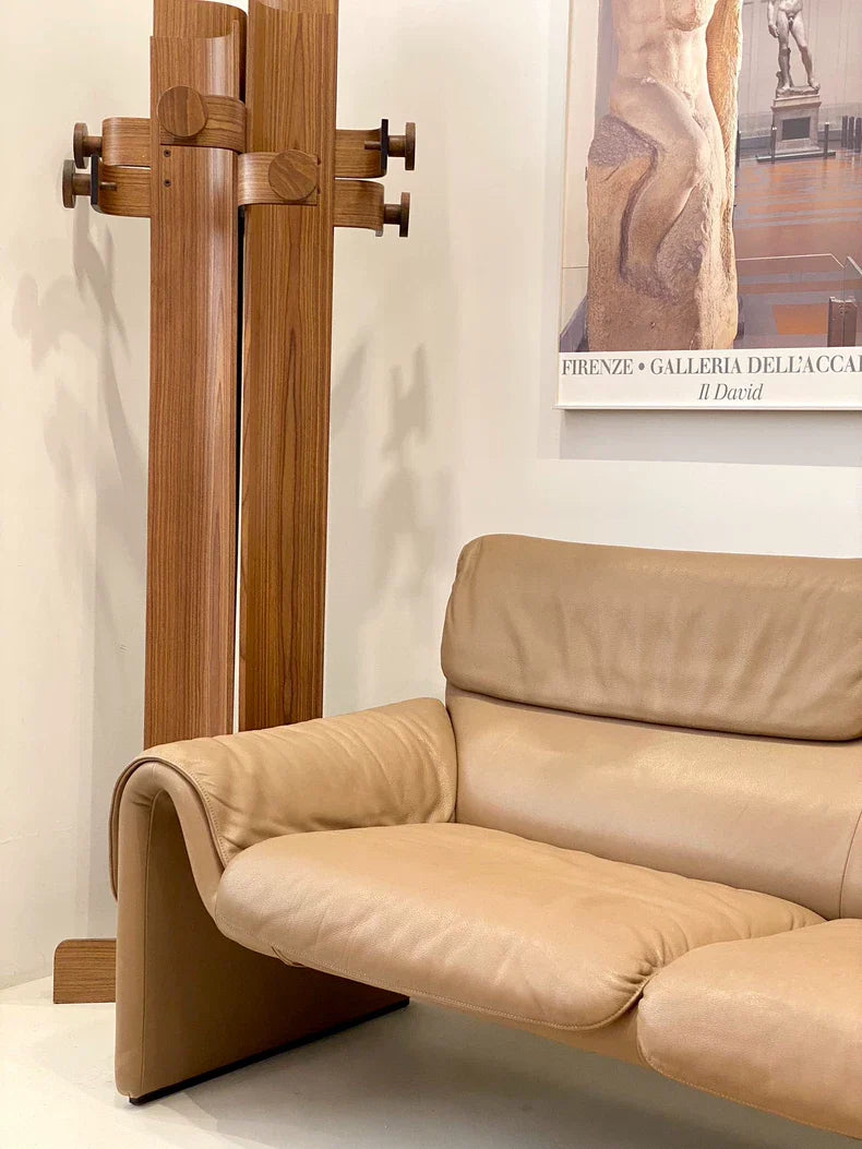 Vintage 1980s Swiss DeSede DS2011 Hand-Stitched Leather Three-Seater Sofa