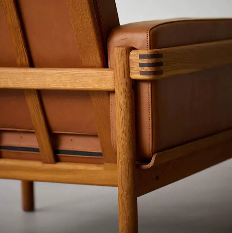 Damian Mortise Tenon Cherry Wood Armchair