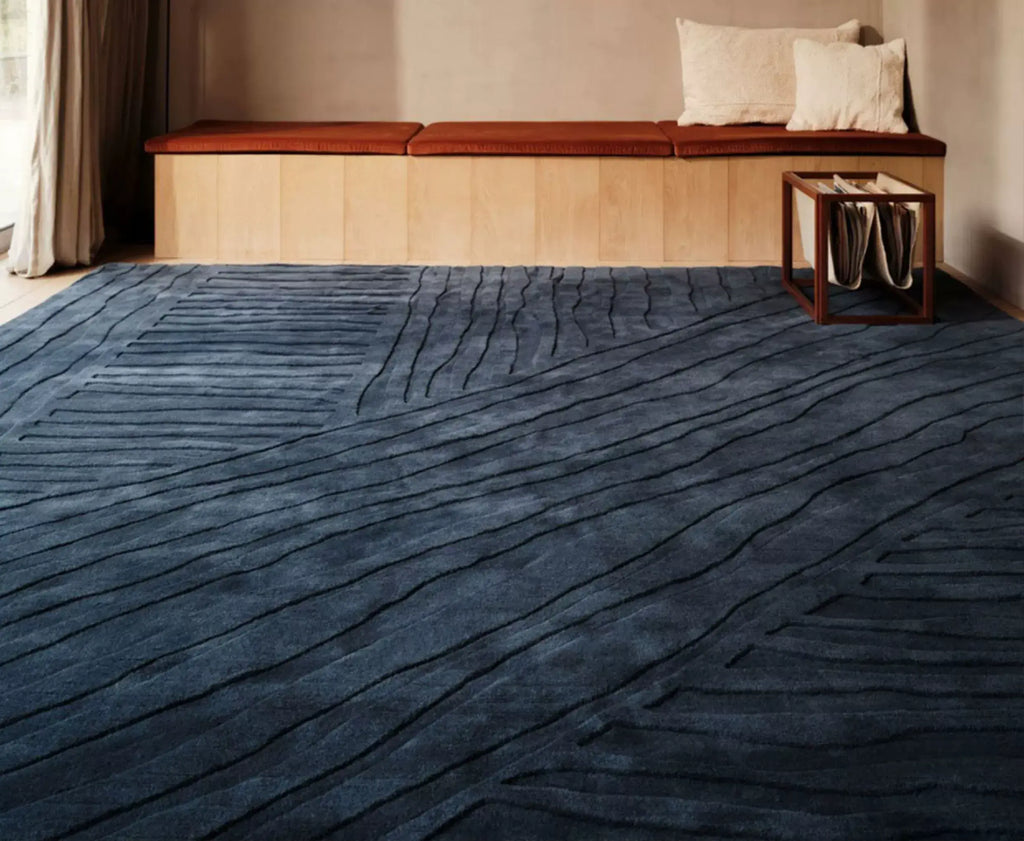 Séraphin Solid Color French Style Carpet – Three-Dimensional Handmade Design