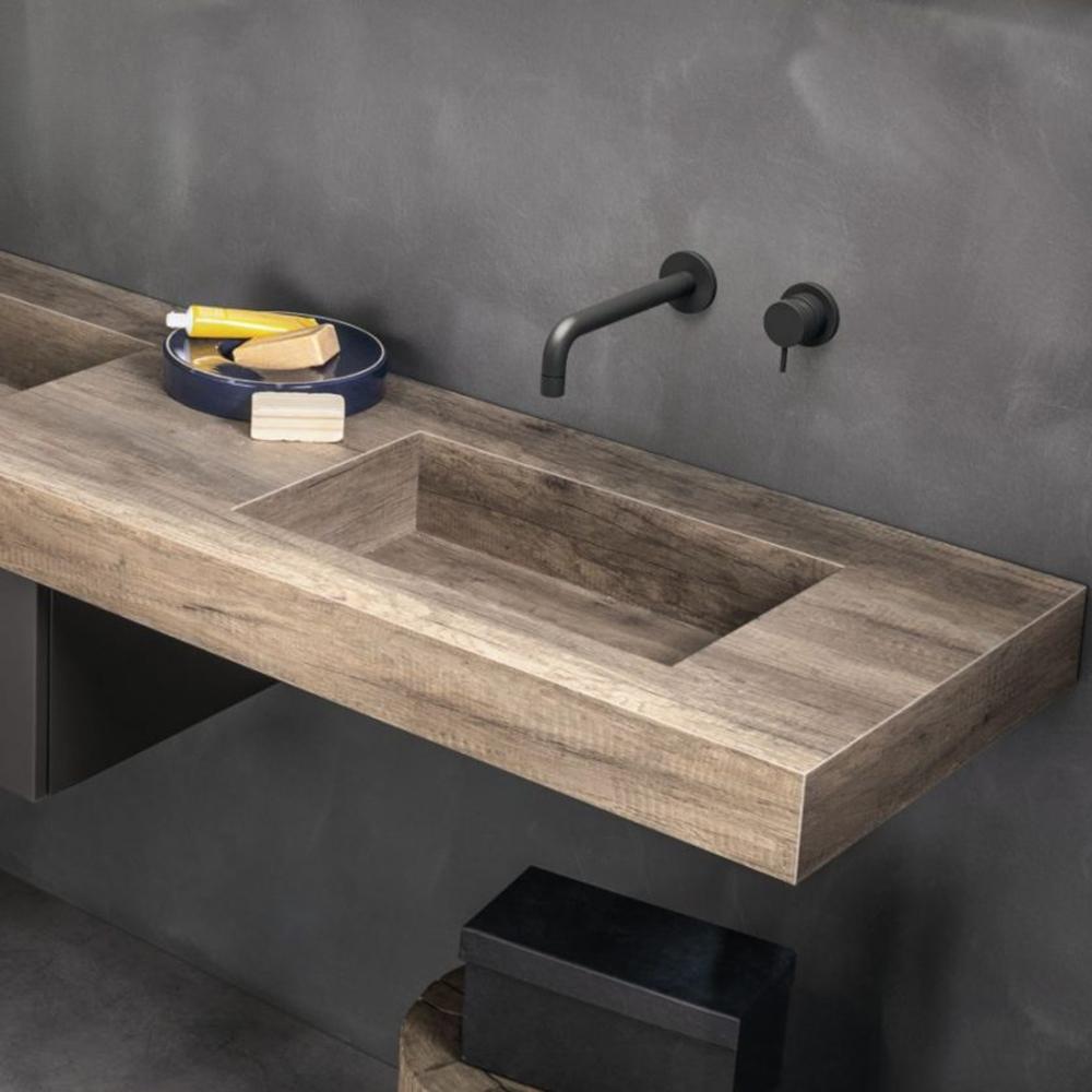 Nicholas Medieval Oak Elm Double Basin