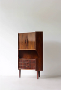 Marek Cherry Wood Corner Tableware Cabinet