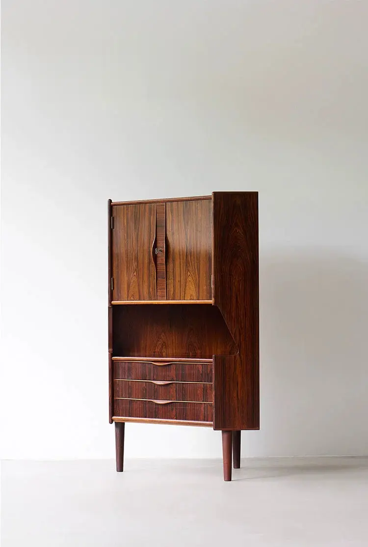Marek Cherry Wood Corner Tableware Cabinet