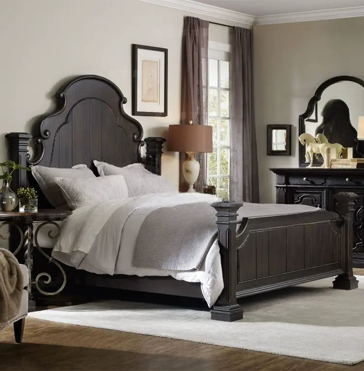 Bibi Elegant Carved Solid Wood Bed