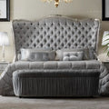Amaury Fabric Soft-Covered Wooden Bed