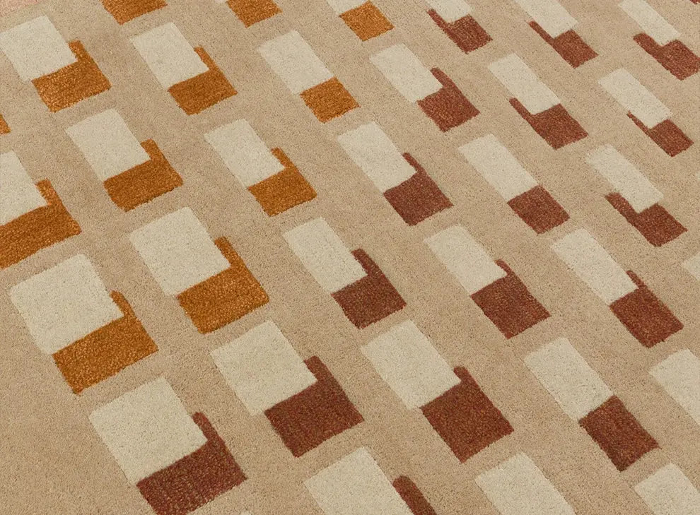 Evangeline Handmade Wabi-Sabi Style Coffee Table Carpet – High-End Italian Design