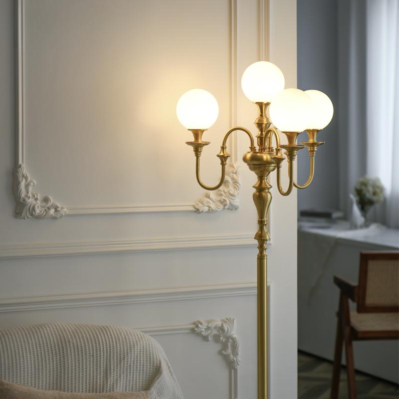 Mya Antique Copper Floor Lamp