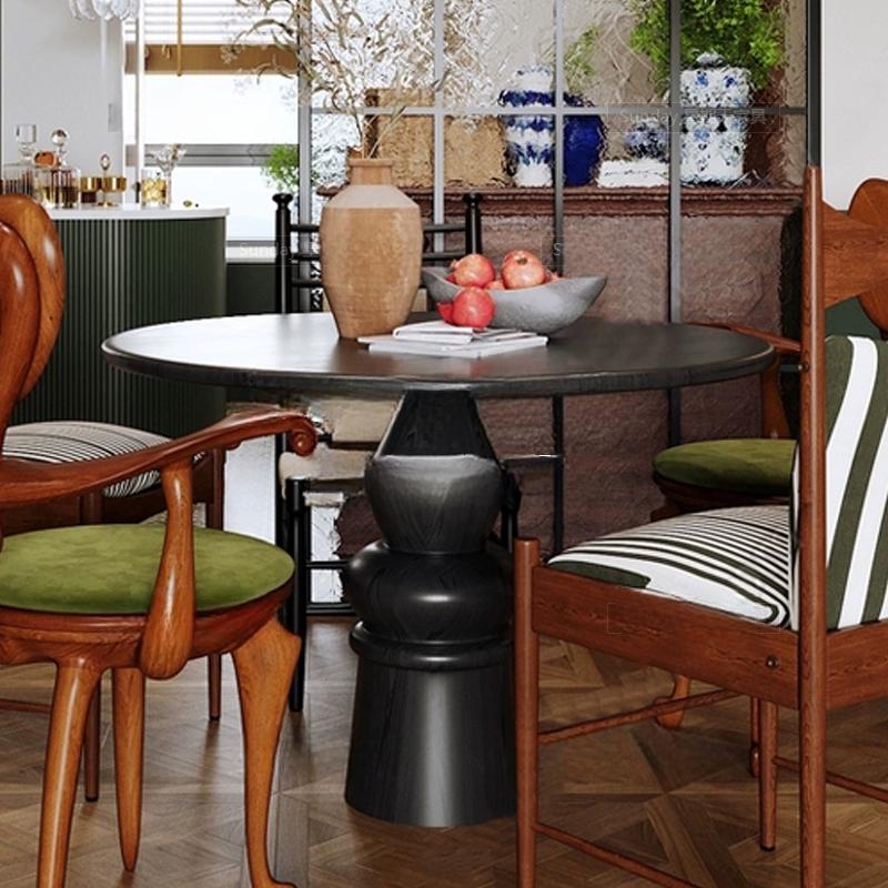 Margaux Antique Solid Wood Round Table