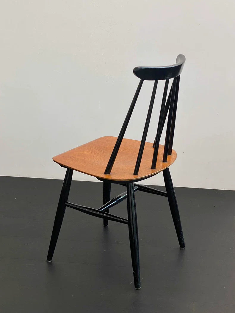 Classic Ilmari Tapiovaara Finnish Mid-Century Modern Wooden Dining Chair
